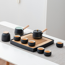 Tao Shu Japanese kung fu tea set home living room simple ceramic dry bubble tea tray retro tea pot gift box