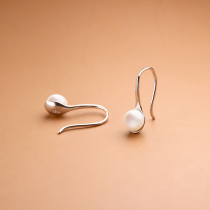Pure Silver Freshwater Pearl Ear Nail Woman Temperament Elegance Minima Small Raising Earhole Art Ear Accessories Sleep Free Earrings