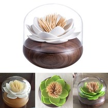 Dining room living room box personality creative lotus living room barrel cute toothpicks solid wood portable high-grade living room cans for home use