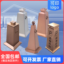 Stainless steel road cone Isolation pier Roadblock No parking warning column Square cone Reflective cone Ice cream cone Metal pile