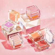 Tmall u first try small ice cubes high gloss nude makeup gradient pearlescent blush two-color potato eye shadow plate u try first use