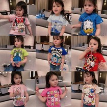 Ximong house short-sleeved girl boy summer foreign style 2021 new childrens t-shirt pure cotton summer baby wild foreign style