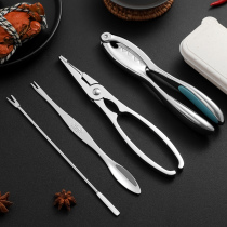 Crab eating tool three-piece set of stainless steel crab eight crab pliers crab clip household eating hairy crab crab artifact set