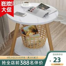 Tea table net red minimalist modern living room Home side Several small family type bedside tables Creative Mini small round table Flower a few