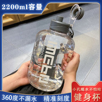 Large sports scale large capacity water cup high color value summer men and women Household portable big belly kettle Net red strap