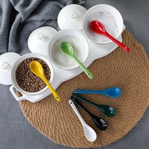 Seasoning spoon Special small ceramic coffee spoon Color seasoning spoon Baby food spoon Measuring spoon Seasoning spoon Sweet