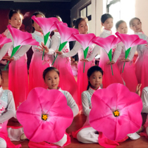 Simulation trumpet flower props children's dance performance kindergarten chorus games dance morning glory with flowers in hand