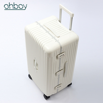 Japanese OHBOY28 inch aluminum frame trolley case womens luggage PC password high-end suitcase universal wheel Men 24 26