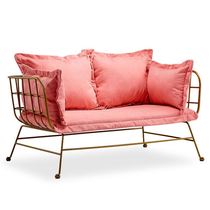 Double stool backrest sofa Personality creative fashion Single light luxury Minimalist girl bedroom small outdoor wrought iron