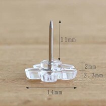Transparent flower pushpin Plum Blossom Creative I-shaped nail kindergarten hand decoration press nail photo wall art Cork nail