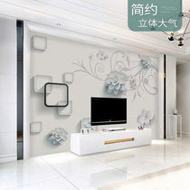Modern minimalist bamboo wood fiber integrated wall panel TV background wall Living room Atmosphere Solid film and TV wall Decorative Guard Board