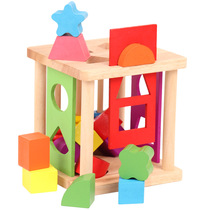 Cross-border hot sell multi-function intelligence box geometric shape pairing color cognitive baby early teaching intelligent building block toys