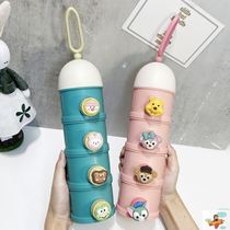 Baby Large Capacity Milk Powder Box Portable Out Stratified Seal Moisture Protection Baby Rice Flour Rice G Baby Cartoon Split Box