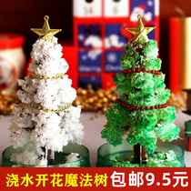 Christmas toy paper tree flowering will blossom crystalline snow tree gifts elementary school students science experiment observation