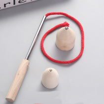 Wooden gyro fitness children middle-aged and elderly large wood adult whip G rope wooden whip toy solid wood old
