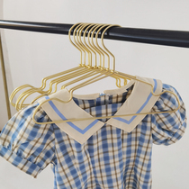 Aluminum alloy infant childrens small hanger gold metal baby clothes hanging medium and large childrens clothing drying clothes support