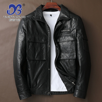 Imported cowhide leather vegetable tanning oil wax retro leather mens jacket riding motorcycle leather jacket 2021 autumn and winter new