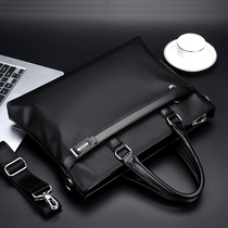 Yerkang large capacity business Hand Bag Mens briefcase soft leather mens bag A4 Shoulder Bag crossbody computer bag tide