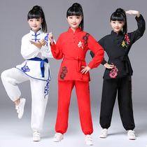 Childrens martial arts performance costumes childrens uniforms boys Chinese kung fu martial arts girls performances