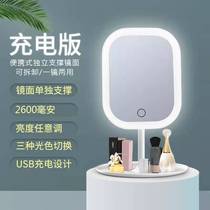 Led with lamp Cosmetic Mirror Portable Student Dormitory Office Home Small Dresser Style Desktop Mirror Brief