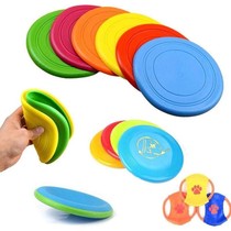 Buy 2 get 1 free silicone frisbee Dog special frisbee side animal husbandry toy Flying saucer Dog training toy Training supplies Pet