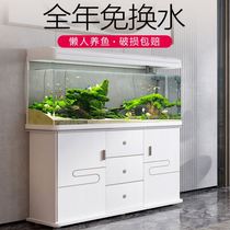 2021 new fish tank living room floor-to-ceiling household medium and large tropical fish aquarium high-grade free water modern