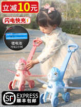 Bubble blowing machine Childrens electric fully automatic watertight pony hand push bubble cart toy baby non-toxic female 