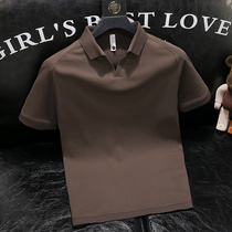 Summer 2023 new mens short - sleeved Polo shirt high - end T - shirt color menswear