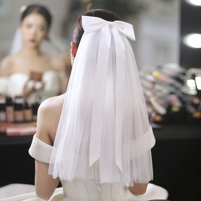 taobao agent Bride's wedding gauze, marriage proposal, engagement, marriage certificate, register for high -level sensory bowls, little light girl white
