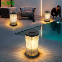 Modern Villa Waterproof Courtyard Lamp Balcony Garden Solar Grass Terrace Lamp Outdoor Floor Lamp Sales VIEW LIGHT ON THE FLOOR OF THE HOUSE