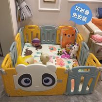 Climbing pad fence baby floor multifunctional baby climbing pad fence integrated living room floor foldable