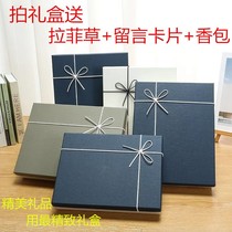 ins wind gift box exquisite cross bow rectangular birthday gift gift box logo customization