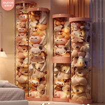 Doll contains barrels of doll doll pillar transparent containing plush toy box childrens doll basket finishing artifact cylindrical cylinder