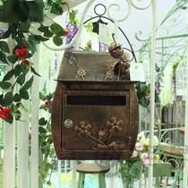 Padlock villa with European box outdoor letter pastoral Wall school post box retro mailbox waterproof