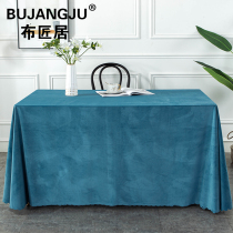 High quality Dutch velvet conference tablecloth rectangular office exhibition event tablecloth velvet training hotel table cover