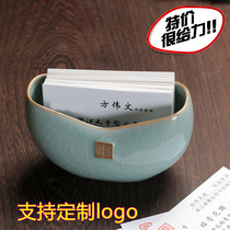 High-grade seat high-grade clip desktop creative ceramic high-grade rack High-grade seat single grid high-grade box business card