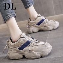  Thick-soled daddy shoes womens 2021 spring and autumn new all-match increase ins tide net red super fire casual sports shoes