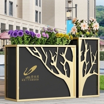 Commercial street flower box flower trough fence flower bed outdoor partition combination coffee shop flower planting sales square