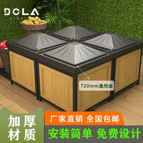 Supermarket fresh vegetable mat fruit shop shelf display props fake bottom slope display cabinet plastic stacker head ladder