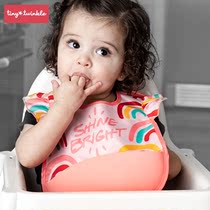 tiny twinkle baby food supplement rice pocket summer waterproof saliva towel eating bib Baby children silicone bib