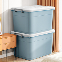 Storage box household finishing clothes toys plastic box student dormitory snack box kitchen storage basket with pulley