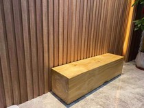 Simple personality creative long stool homestay log bench TV cabinet home shoe stool solid wood pier