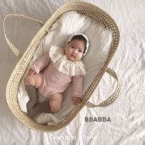 ins Baby woven basket sleeping basket Newborn portable basket Car portable baby cradle bed photo grass woven basket