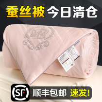 Exported silk quilted by 100 mulberry silk full cotton summer cool quilt core winter by single double air conditioning quilt Spring and autumn quilt