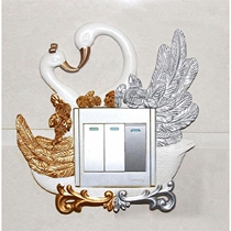 European switch stickers Wall stickers Household switch protective cover Creative socket decorative stickers Nordic modern switch decorative frame