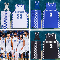 NCAA University of Kentucky Jersey Davis Heavy Eyebrow Basketball Suit Set Men's and Women's Vest DLY Custom Printing