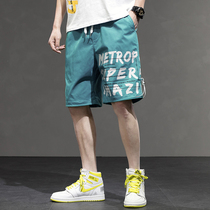 Shorts Mens sports five-point pants Summer thin basketball loose three-point pants Korean version of the trend casual beach pants