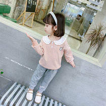 Autumn 2021 new net red girl western style suit female baby swimsuit clothes childrens clothing autumn middle and small children