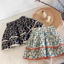2021 summer new childrens floral skirt female baby swimsuit foreign style fashionable princess dress girls dress skirt