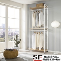  Single rod open wardrobe rack Bedroom hanging clothes rack Coat rack steel rack simple indoor floor-to-ceiling clothes rack